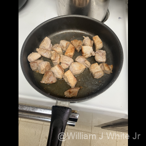 Searing country pork ribs